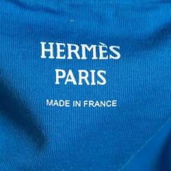 Hermes Blue Cotton Promenade Du Matin Print T-Shirt S