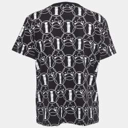 Pre Owned Hermès Black Promenade du Matin Cotton Crew Neck T-Shirt L