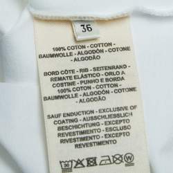 Hermes White Micro Print Cotton Short Sleeve T-Shirt S