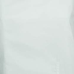 Hermes Vintage White Cotton Layered Sleeveless Top S