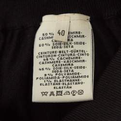 Hermes Black Cashmere & Silk Drawstring Jog Pants M