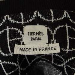 Hermes Black H Rond Jacquard Knit T-Shirt S