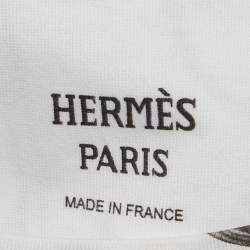 Hermès White Saddle Printed Cotton Crew Neck T-Shirt S