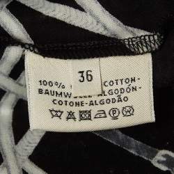 مملوكة مسبقًا Hermès Black Ropes and Belts Printed Cotton Crew Neck T-Shirt S