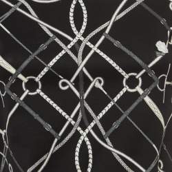 مملوكة مسبقًا Hermès Black Ropes and Belts Printed Cotton Crew Neck T-Shirt S