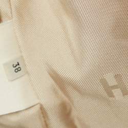 Hermes Pink Leather Button Detail Vest M