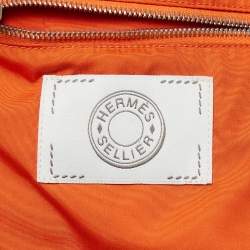 Hermès Orange Synthetic Sleeveless Quilted Vest M