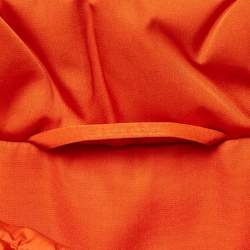 Hermès Orange Synthetic Sleeveless Quilted Vest M