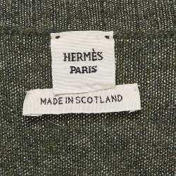 Hermes Olive Green Cashmere Knit Sweater Vest S