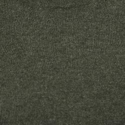 Hermes Olive Green Cashmere Knit Sweater Vest S