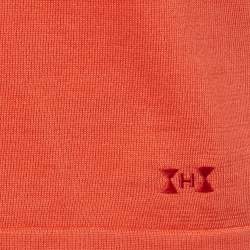 Hermes Coral Pink Knit Raglan Sleeve Top M