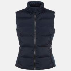 Hermes Navy Navy Blue Synthetic Puffer Vest M