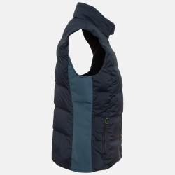 Hermes Navy Navy Blue Synthetic Puffer Vest M