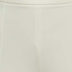 Hermes White Cotton Twill Skinny Trousers M