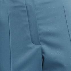Hermes Blue Wool Tapered Trousers M
