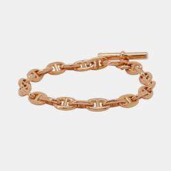 Hermes 18K pink gold Chaine d'Ancre bracelet