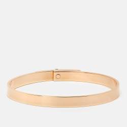 Pre Owned Hermes Kelly Small Model Diamond 18K Rose Gold Bracelet SH
