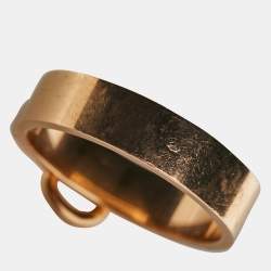Hermes Collier de Chien 18k Rose Gold Ring Size 56