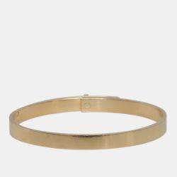 Hermes 18K Gold Diamond Buckle Kelly Bracelet