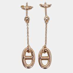 Hermes Rose Gold Farandole Earrings