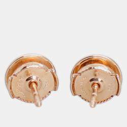 Hermes Rose Gold Ex-Libris Stud Earrings