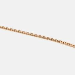Hermes Amulettes Constance Diamond 18k Rose Gold Necklace