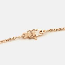 Hermes Amulettes Constance Diamond 18k Rose Gold Necklace