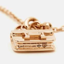 Hermes Amulettes Constance Diamond 18k Rose Gold Necklace