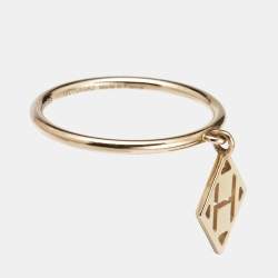 Hermès Gambade 18k Rose Gold Ring Size 55