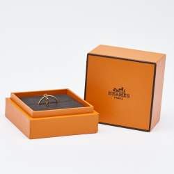 Hermès Gambade 18k Rose Gold Ring Size 55
