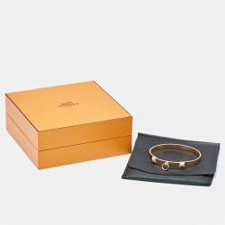 Hermes Collier De Chien Diamonds 18k Rose Gold Bracelet ST