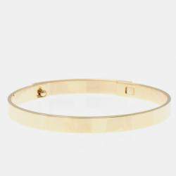 Hermes 18K Pink Gold Diamond Collier De Chien PM Diamond Bangle Carat/0.24