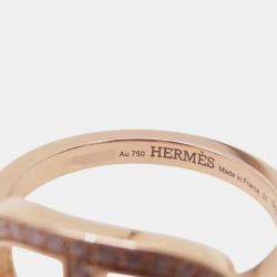 Hermes 18K Pink Gold Chaine D'Ancre Contour Size 51/#11 Mm