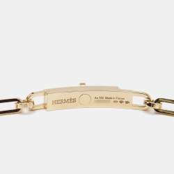 Pre Owned  Hermes Kelly Diamonds18K Rose Gold Small Model Chain Necklace