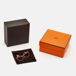 Hermes 18K Rose Gold Loop Small Model Earrings