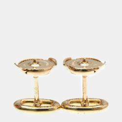 Hermes 18K Rose Gold Chaine d’Ancre Farandole Stud Earrings