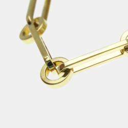 Hermes 18K Yellow Gold Diamond Kelly PM Charm Bracelet 