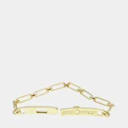 Hermes 18K Yellow Gold Diamond Kelly PM Charm Bracelet 