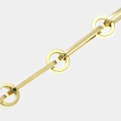 Hermes 18K Yellow Gold Diamond Kelly PM Charm Bracelet 