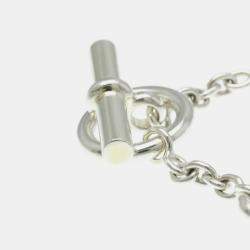 Hermes Chaine D'ancre Farandole Silver 925 No Stone Charm Bracelet Silver