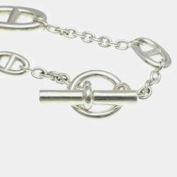 Hermes Chaine D'ancre Farandole Silver 925 No Stone Charm Bracelet Silver