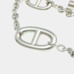 Hermes Chaine D'ancre Farandole Silver 925 No Stone Charm Bracelet Silver