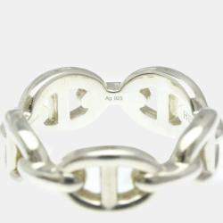 Hermes Chaine D'ancre Ring Silver 925 Fashion No Stone Band Ring Silver