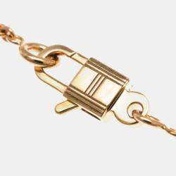 Pre Owned Hermes Cadena 18K Rose Gold Diamond Pendant Necklace