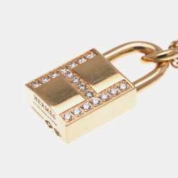 Pre Owned Hermes Cadena 18K Rose Gold Diamond Pendant Necklace