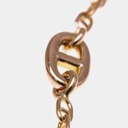 Hermes Chaine D'ancre Farandole 18K Rose Gold Charm Bracelet