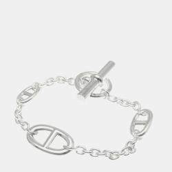 Hermes Silver 925 Chaine D'ancre Farandole Bracelet