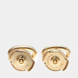 Hermes Chaine D'ancre Farandole 18K Rose Gold Stud Earrings