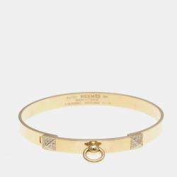 Hermes 18K Pink Gold Carat/0.24 Diamond Collier De Chien Small Model Bracelet