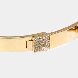 Hermes Collier De Chien 18K Rose Gold and Diamond Bangle